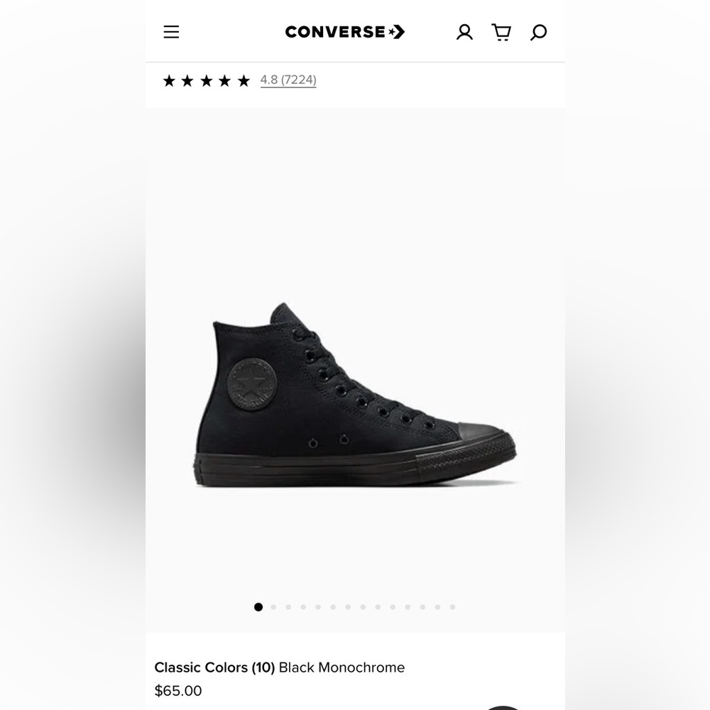 Converse Chuck Taylor All Star Canvas Black Monochrome